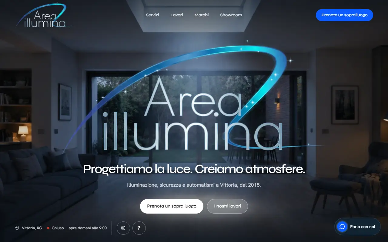 Home page del sito Area Illumina